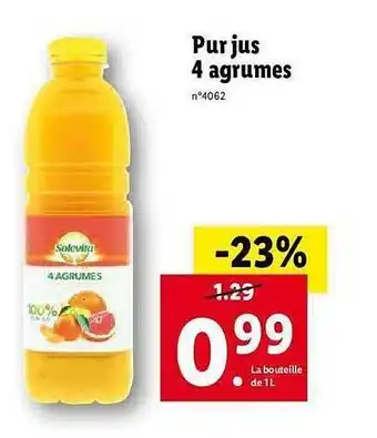 Lidl Pur Jus 4 Agrumes Solevita offre