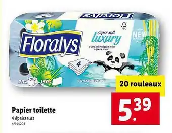 Lidl Papier Toilette Floralys offre
