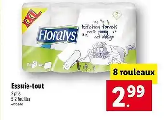 Lidl Essuie-tout Floralys offre