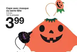 Zeeman Cape avec masque ou serre-tête offre