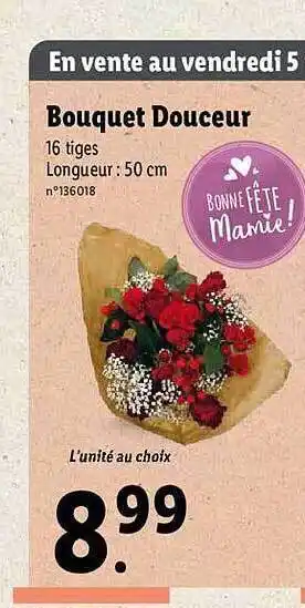 Lidl Bouquet Douceur offre
