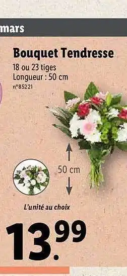 Lidl Bouquet Tendresse offre