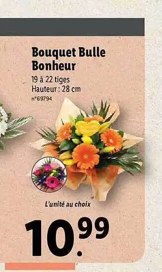 Lidl Bouquet Bulle Bonheur offre