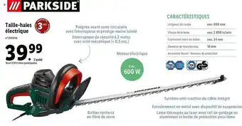 Lidl Taille-haies électrique Parkside offre