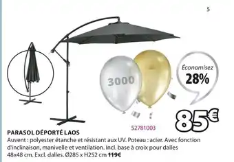 JYSK Parasol déporté laos offre