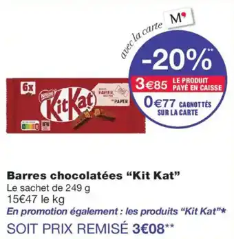 Kit Kat Barres chocolatées