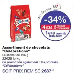 Monoprix Célébrations Assortiment de chocolats offre