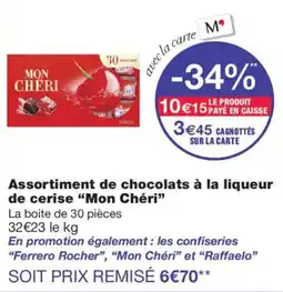 Monoprix Mon Chéri offre