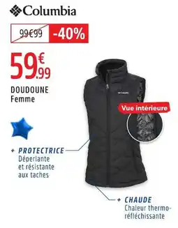 Intersport Columbia DOUDOUNE Femme offre