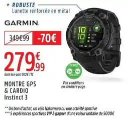 Intersport GARMIN MONTRE GPS & CARDIO Instinct 3 offre