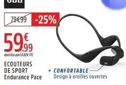Intersport JBL ECOUTEURS DE SPORT Endurance Pace offre