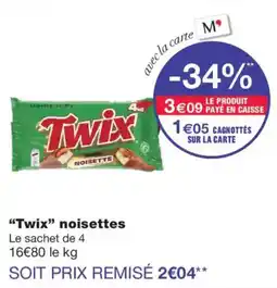Monoprix Twix noisettes offre