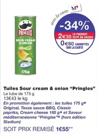 Pringles Tuiles Sour cream & onion