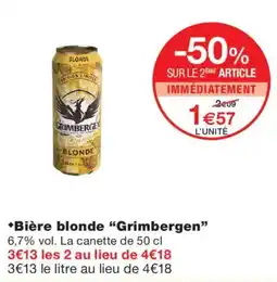 Monoprix Grimbergen Bière blonde offre