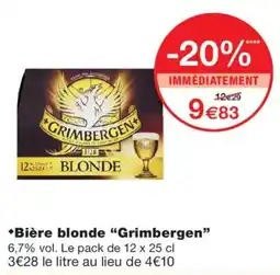 Monoprix Grimbergen Bière blonde offre