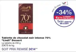 Monoprix Lindt Dessert offre