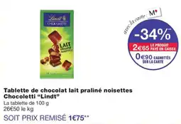 Monoprix Lindt Chocoletti offre