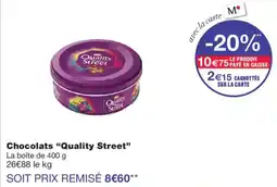 Monoprix Quality Street Chocolats offre