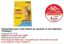 Monoprix Friskies Croquettes pour chat adulte offre