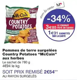 Monoprix McCain Country Potatoes offre
