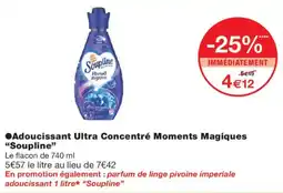 Monoprix Soupline Adoucissant Ultra Concentré Moments Magiques offre