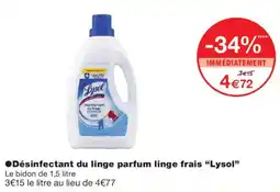 Monoprix Lysol Désinfectant du linge offre