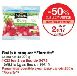 Monoprix Florette Radis offre