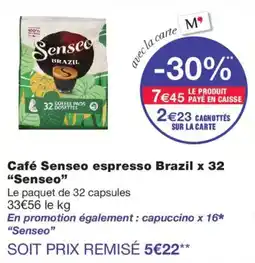 Monoprix Senseo Café espresso Brazil offre
