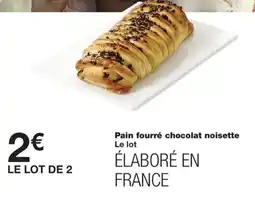 Monoprix Pain fourré chocolat noisette offre