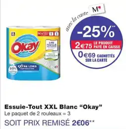 Monoprix Okay Essuie-Tout XXL Blanc offre