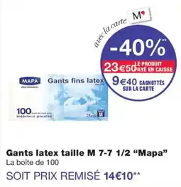 Monoprix Mapa Gants fins latex offre