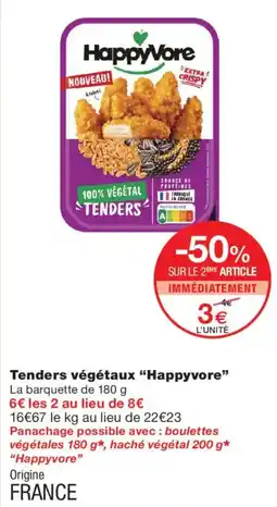 Monoprix Happyvore Tenders végétaux offre