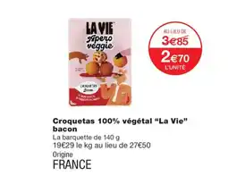 Monoprix La Vie Croquetas bacon offre