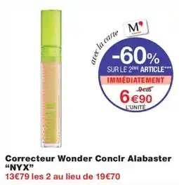 Monoprix NYX Correcteur Wonder Concir Alabaster offre