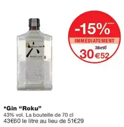 Monoprix Roku Gin offre