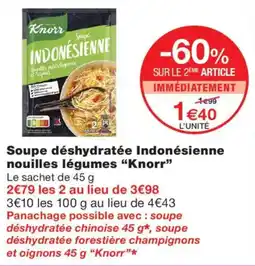 Monoprix Knorr Soupe Indonésienne offre