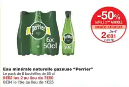 Monoprix Perrier Eau minérale naturelle gazeuse offre