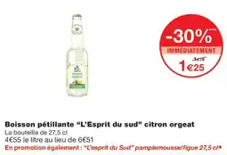 Monoprix L'Esprit du sud citron orgeat offre