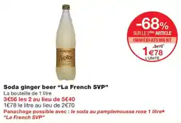 Monoprix La French SVP Soda ginger beer offre