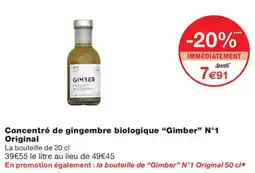 Monoprix Gimber Concentré de gingembre biologique offre