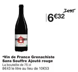 Monoprix Grenachiste Vin de France offre