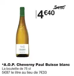 Monoprix Cheverny Paul Buisse blanc offre