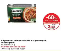 Monoprix Cassegrain Ratatouille à la provençale & Quinoa offre