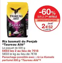 Monoprix Taureau Ailé Riz basmati du Penjab offre