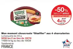 Monoprix Stoeffler Mon moment Choucroute offre