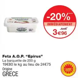 Monoprix EPIROS Feta A.O.P. "Epirus" offre