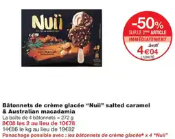 Monoprix Nuii Bâtonnets de crème glacée offre