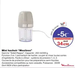 Monoprix Moulinex Mini hachoir offre