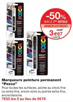 Monoprix Posca Marqueurs peinture permanent offre