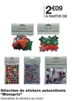 Monoprix Monoprix stickers autocollants offre
